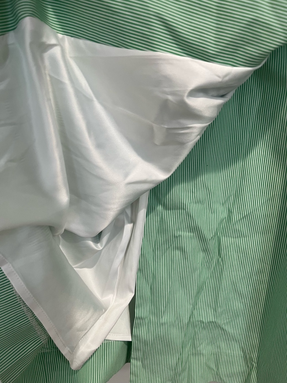 Elizabeth McKay Green & White Striped Ruffled Scotland Wrap Dress Sz. 6 NWT - Picture 7 of 11